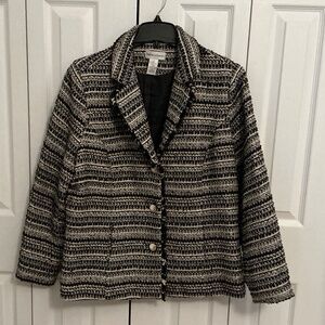 Womens Plus Tweed Jacket